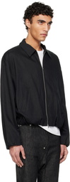 FUMITO GANRYU Black Linen Airy Jacket