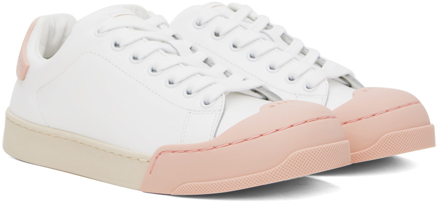 Marni White & Pink Dada Bumper Sneakers