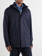 Zegna - Twill Hooded Coat - Blue