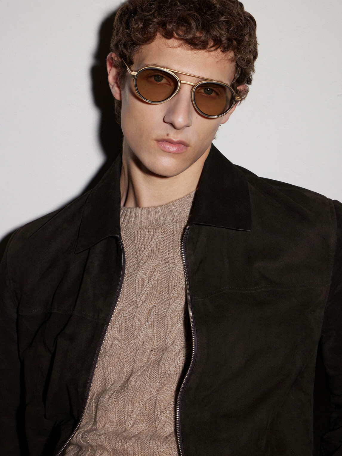 Zegna - Aviator-Frame Titanium Sunglasses