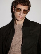 Zegna - Aviator-Frame Titanium Sunglasses