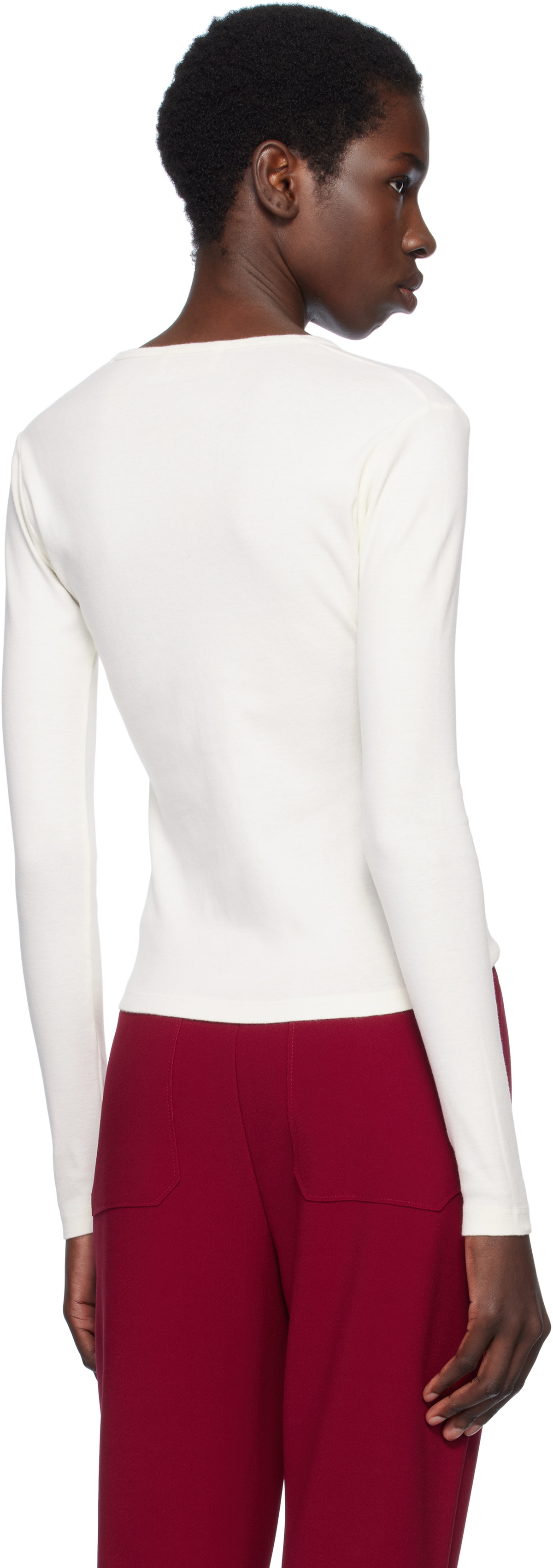 Gil Rodriguez Off-White Long Sleeve Bellevue T-shirt