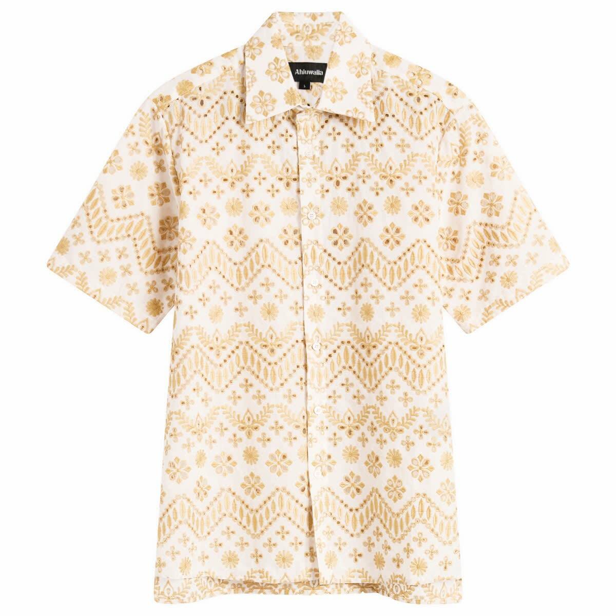Ahluwalia Women's Kada Short Sleeve Shirt in Cream