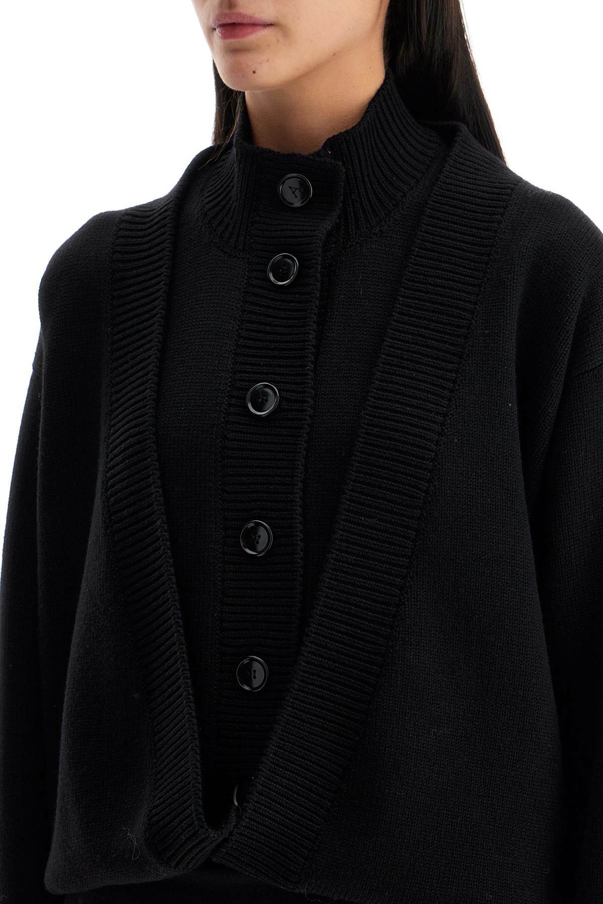 ALAIA PARIS カーディガン ブラック 長袖 ALAIA folded cardigan Black ALAÏA