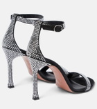 Amina Muaddi Kim crystal-embellished suede sandals