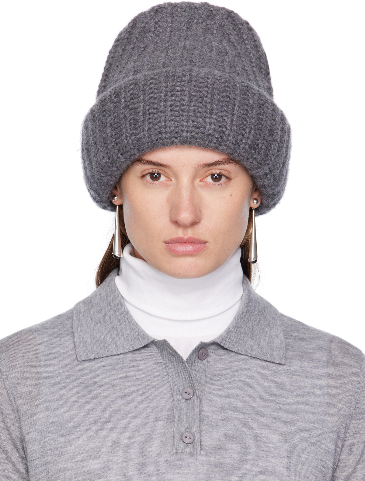 LISA YANG Gray 'The Beatris' Beanie