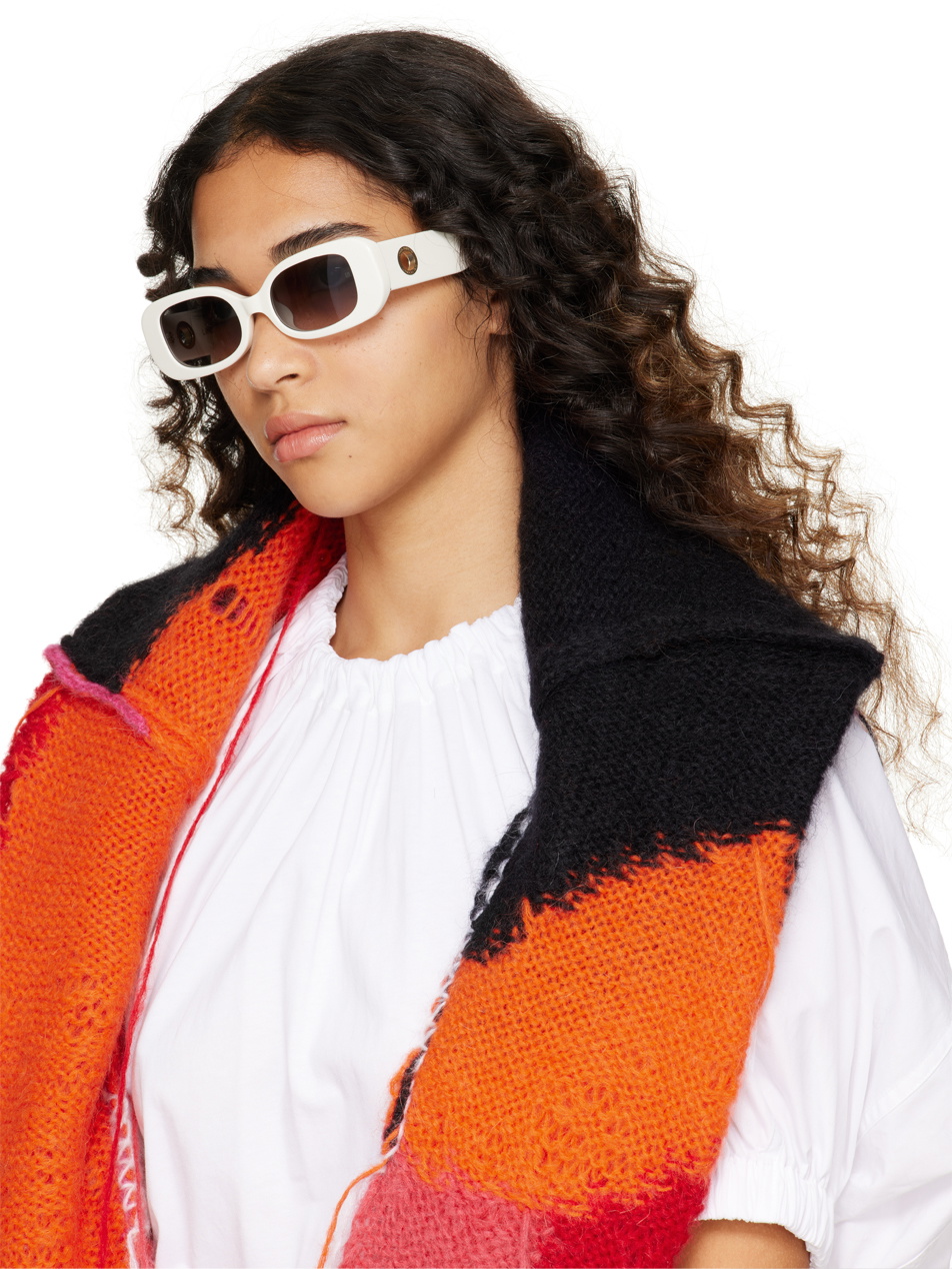 LINDA FARROW White Lola Sunglasses