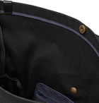 Bleu de Chauffe - Remix Leather-Trimmed Lickwax Twill Messenger Bag - Black