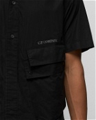C.P. Company Popeline Shirts   Short Sleeve Black - Mens - Shortsleeves