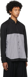 Comme des Garçons Homme Plus Black and White Panelled Shirt