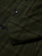 Mr P. - Checked Cotton-Twill Coat - Green