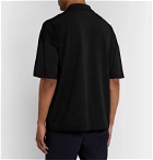 Deveaux - Knitted Polo Shirt - Black