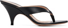 Gianvito Rossi Black Sofia Thong Heeled Sandals