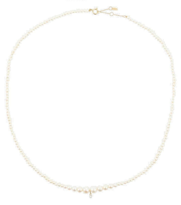 Photo: Persée Gradient 18kt gold necklace with diamond and pearls