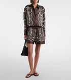Nili Lotan Alfie printed silk twill shirt