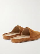 Mulo - Suede Slippers - Brown