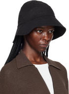 TOTEME Black Embroidered Bucket Hat