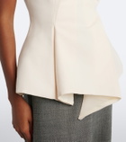 Magda Butrym Asymmetric peplum wool-blend top