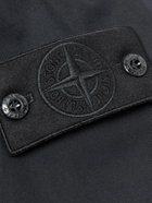 Stone Island - Ghost Logo-Appliquéd Organic Cotton-Canvas Trench Coat - Black