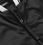 Dolce & Gabbana - Stripe-Trimmed Shell Bomber Jacket - Men - Black