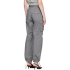GANNI Gray Stretch Cotton Pocket Cargo Pants