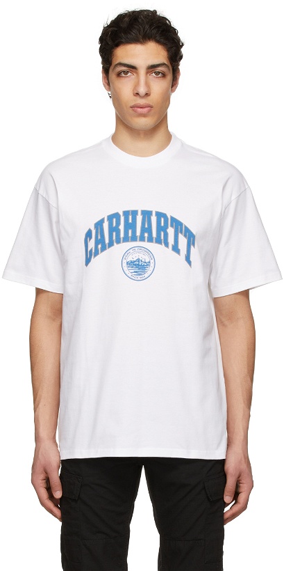 Photo: Carhartt Work In Progress White Berkeley Script T-Shirt