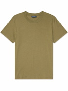 Frescobol Carioca - Lucio Cotton and Linen-Blend Jersey T-Shirt - Green