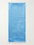 TOM FORD - Polka-Dot Silk-Satin Scarf - Blue
