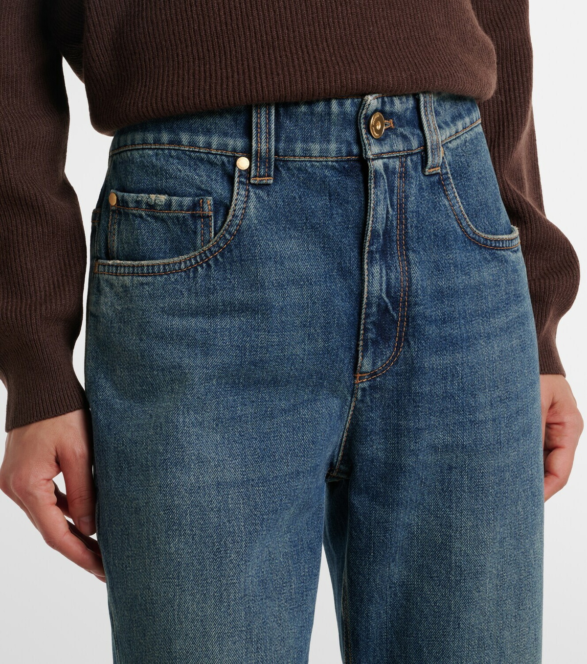 Brunello Cucinelli Cropped straight jeans