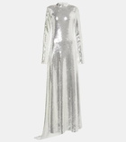 Rotate Birger Christensen Sequined high-neck maxi dress