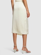 THEORY - Overlap Tech Satin Midi Slip Skirt