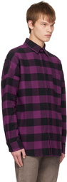 Palm Angels Purple Check Shirt