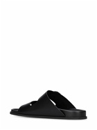 VALENTINO GARAVANI - Vlogo Leather Slide Sandals