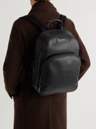 Serapian - City Leather-Trimmed Stepan Coated-Canvas Backpack