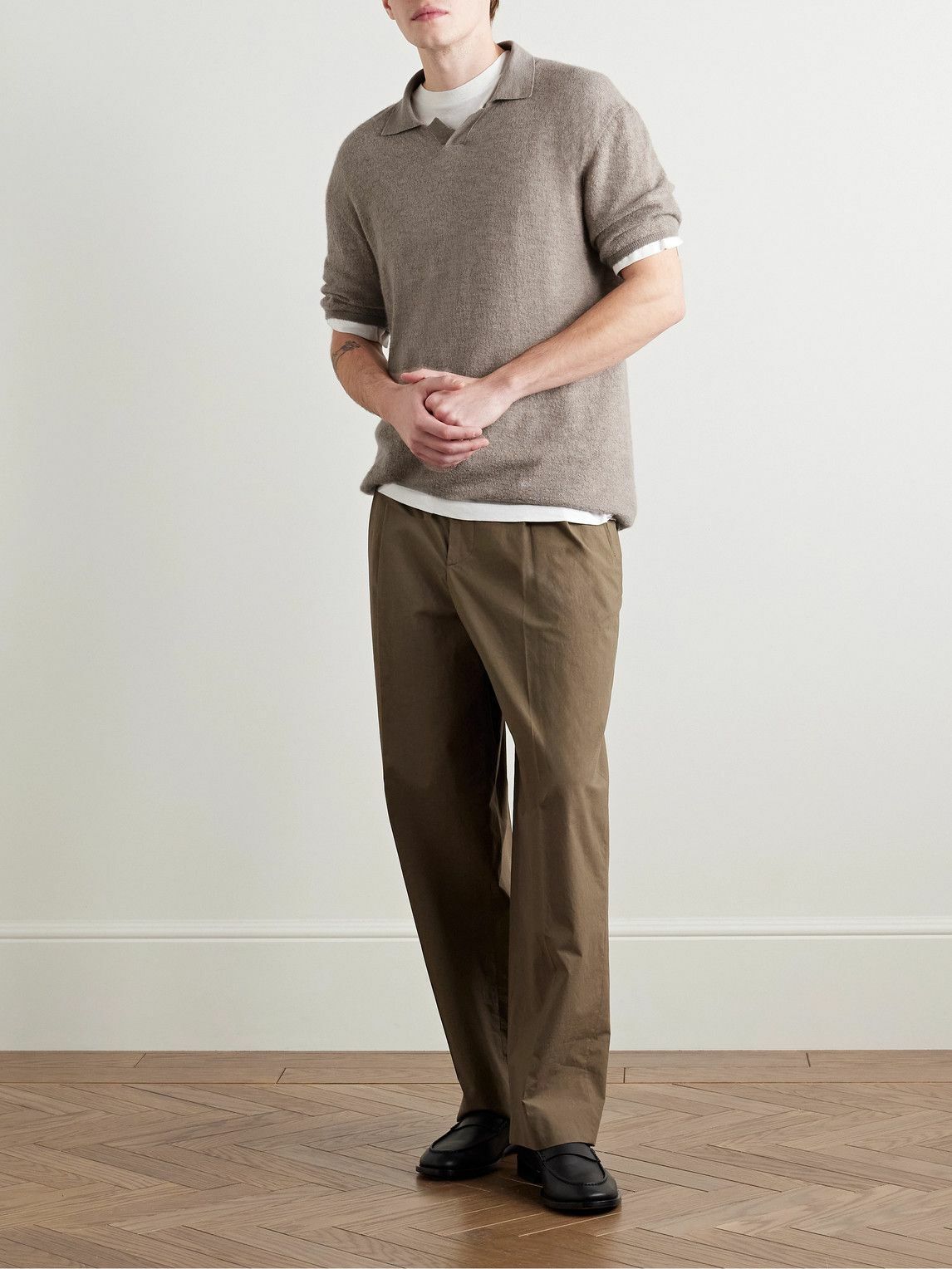 The Row - Isao Cashmere Polo Shirt - Neutrals