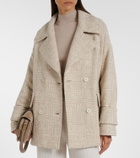 Eleventy Checked wool and alpaca-blend jacket