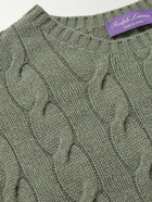 Ralph Lauren Purple label - Cable-Knit Cashmere Sweater - Green