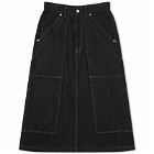 MM6 Maison Margiela Women's Long Denim Skirt in Black