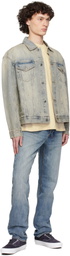 Ksubi Blue Oh G Stagelight Metalik Denim Jacket