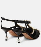 Giambattista Valli Faux-pearl embellished satin pumps