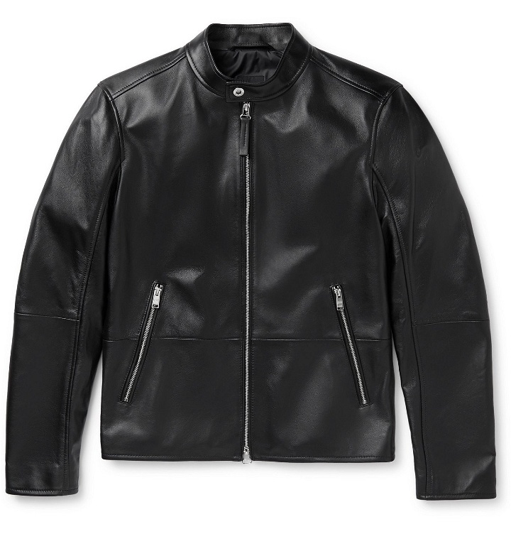 Photo: Hugo Boss - Nokuri Leather Biker Jacket - Black