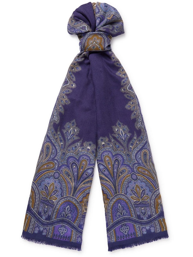 Photo: Etro - Paisley-Print Cashmere and Silk-Blend Scarf
