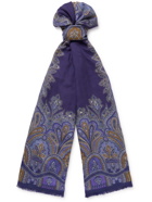 Etro - Paisley-Print Cashmere and Silk-Blend Scarf