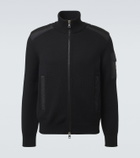Moncler Tricot down-paneled virgin wool cardigan