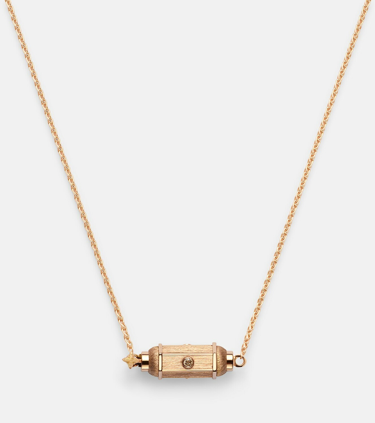 Marie Lichtenberg Coco Micro 18kt rose gold necklace with diamonds