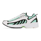 MSGM White and Green Fila Edition Low-Top Sneakers