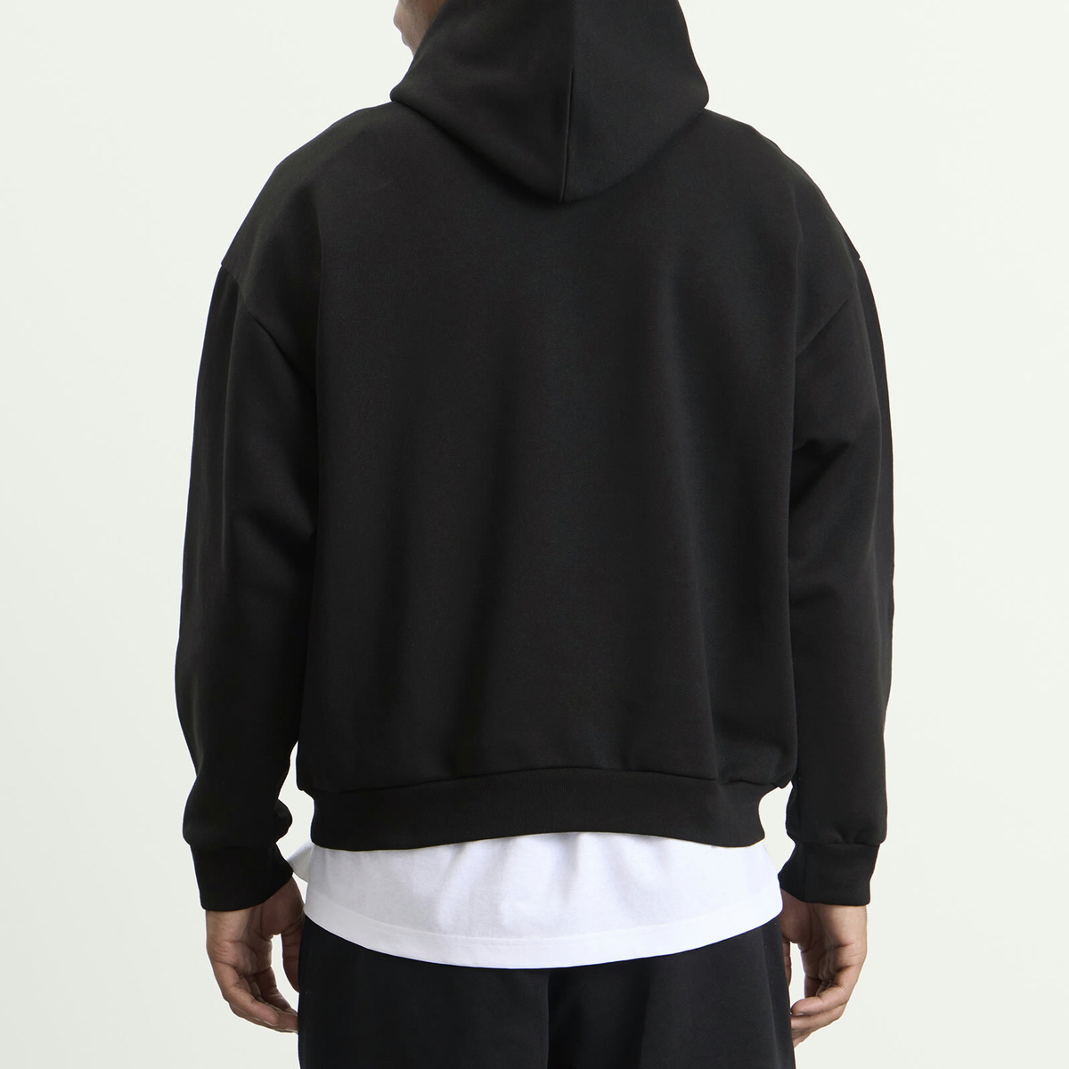 Balenciaga Men's Logo Regular Fit Hoodie in Black
