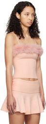GUIZIO Pink Square Neck Camisole