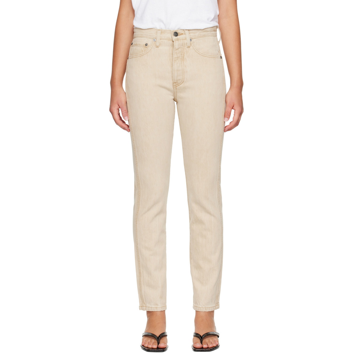 KHAITE Beige Finley Jeans