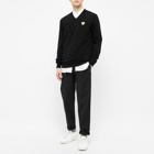 Comme des Garçons Play Men's Gold Heart V-Neck Jumper in Black